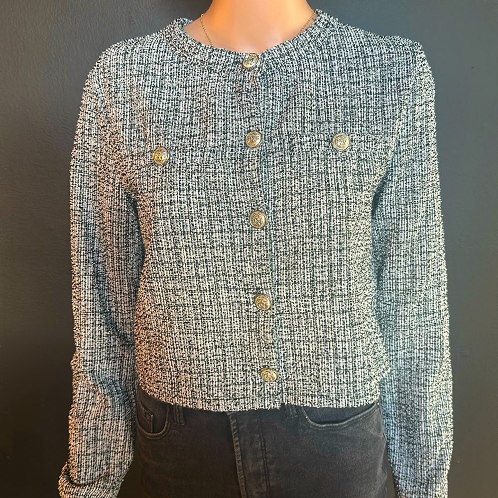 Tweed cardigan jacket